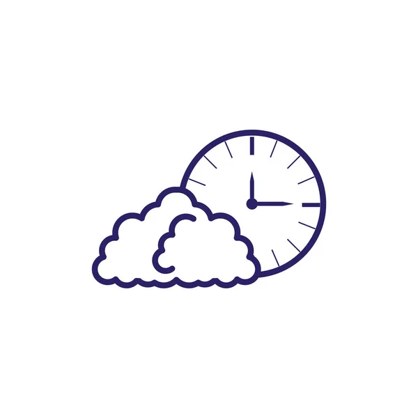 Zegar z cloud computing — Wektor stockowy