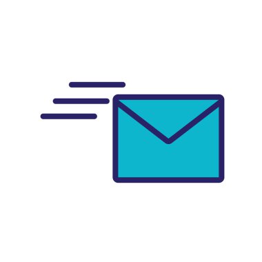 Zarf posta izole simgesi