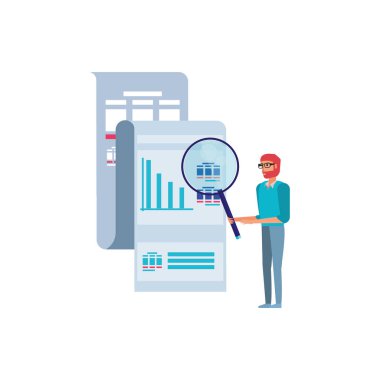 adam ve belge Infographic ile