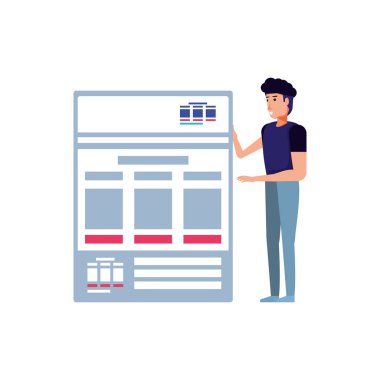 adam ve kağıt belge Hayatinizda grafikli