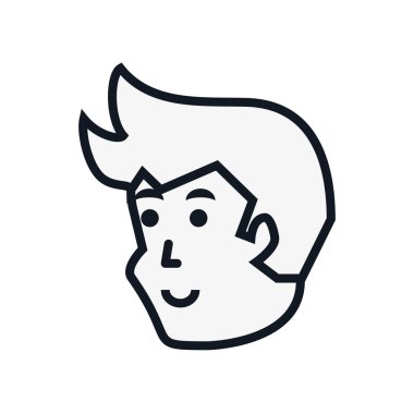 Genç adam avatar karakter Başkanı