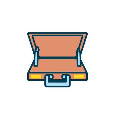 Portföy çanta açık izole simgesi