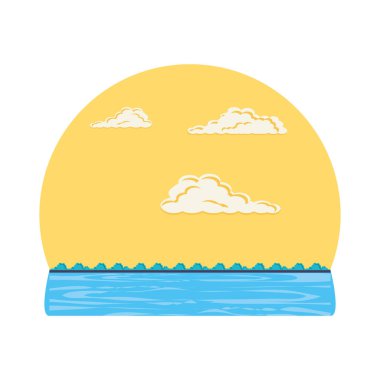 deniz manzarası sahne gün bulutlu