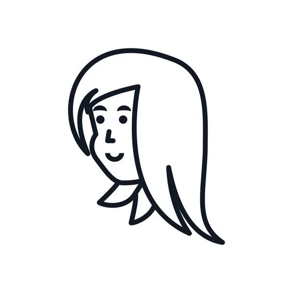 Tête de femme avatar personnage — Image vectorielle