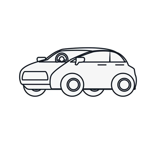 Coche sedán aislado icono — Vector de stock