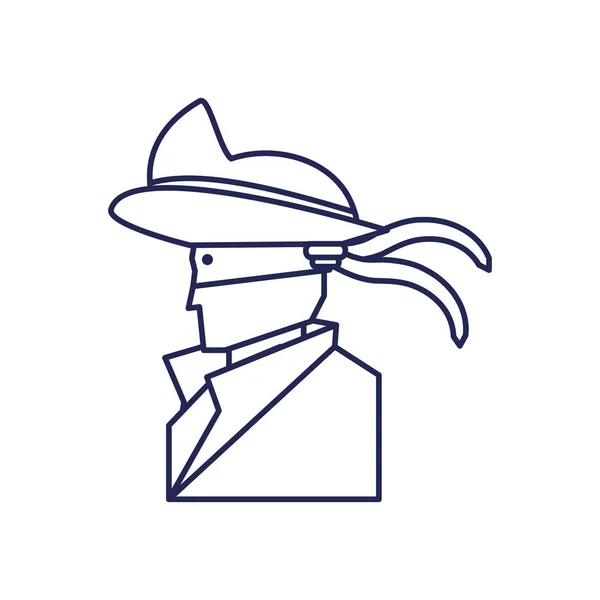Cybernetyczny pirat avatar ikona — Wektor stockowy