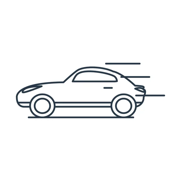 Coche sedán aislado icono — Vector de stock