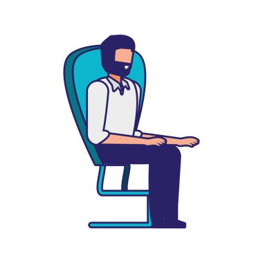 ofis koltuğu ile genç adam avatar