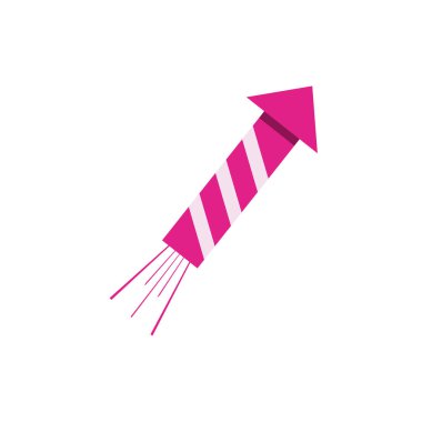 havai fişek roket izole simgesi