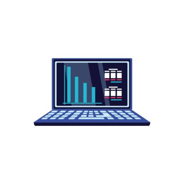 Infographic ile dizüstü bilgisayar