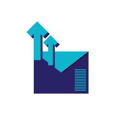 Zarf posta ile izole simgesi yukarı okları