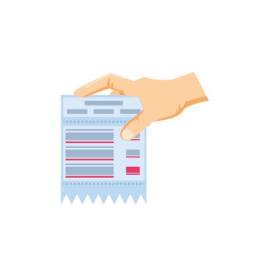 el kağıt ile fiş izole simgesi