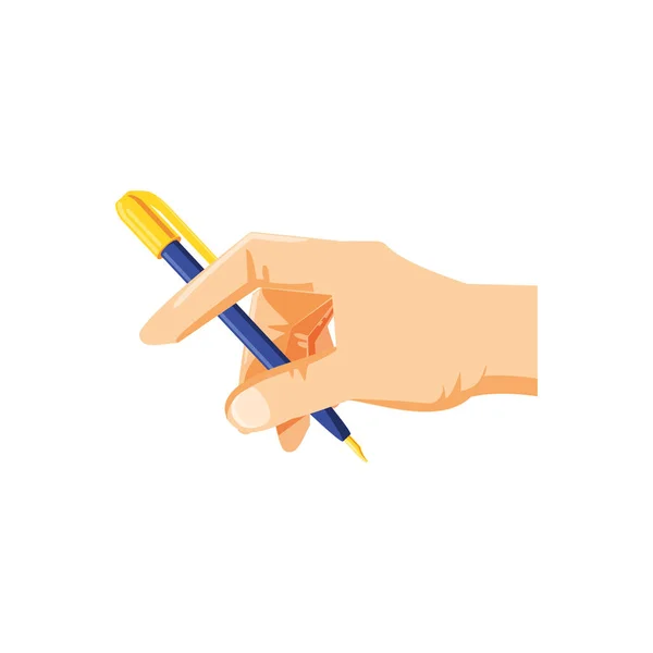 El ile kalem mürekkep yazmak simgesi — Stok Vektör