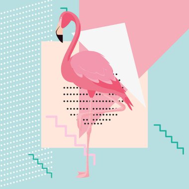 tropikal flamingo tasarım