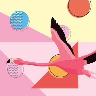 tropikal flamingo tasarım