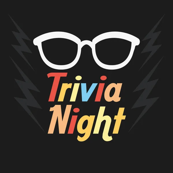 Trivia νύχτα σχεδιασμού — Διανυσματικό Αρχείο