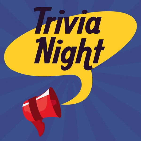 Trivia noite design — Vetor de Stock