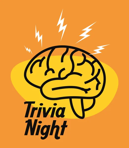 Trivia éjszaka design — Stock Vector