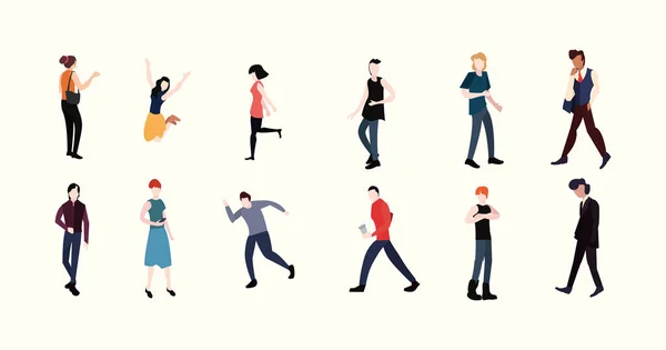 Personas concepto de actividades — Vector de stock