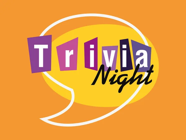 Diseño de la noche trivia — Vector de stock