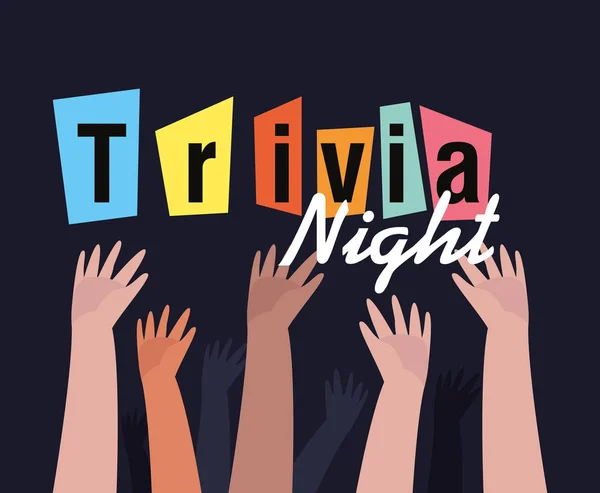Trivia night design — Stock Vector