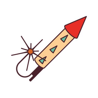 havai fişek kutlama izole simgesi