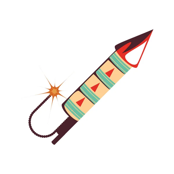 Vuurwerk celebration geïsoleerde pictogram — Stockvector