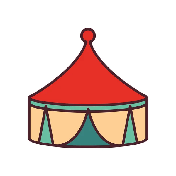 Circo tienda aislado icono — Vector de stock