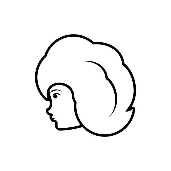 Head of woman style retro — Stock Vector