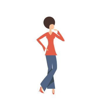 güzel kadın retro tarzı moda