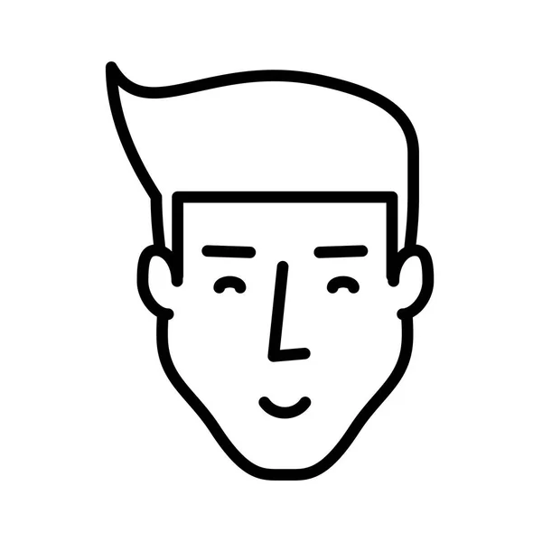 Cabeza del joven personaje avatar — Vector de stock