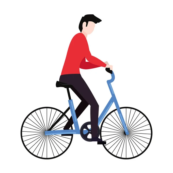 Homme à vélo — Image vectorielle