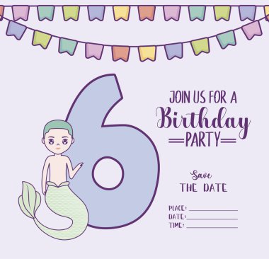 Deniz kızı erkek kartı ve