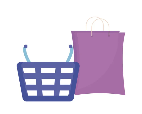 Mand en tas winkelen geïsoleerde pictogram — Stockvector