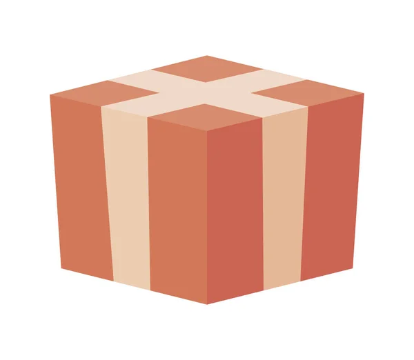 Caja de cartón aislado icono — Vector de stock