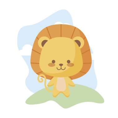 sevimli aslan hayvan peyzaj