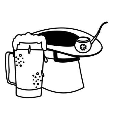 lemprechaun zanaat ahşap boru ve bira ile