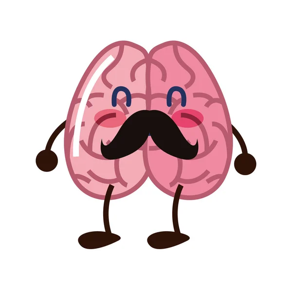大脑的卡通人物 — 图库矢量图片