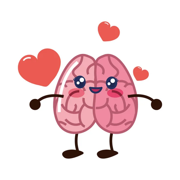 Εγκεφάλου καρτούν αγάπης — Διανυσματικό Αρχείο