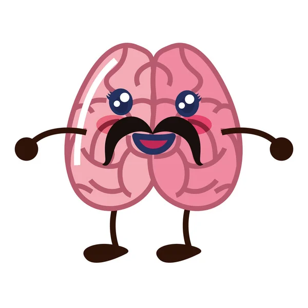 Personagem de desenho animado cérebro —  Vetores de Stock