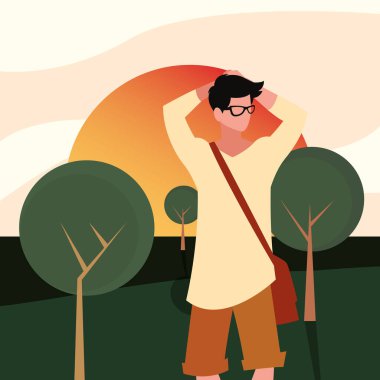 manzara doğa ile adam