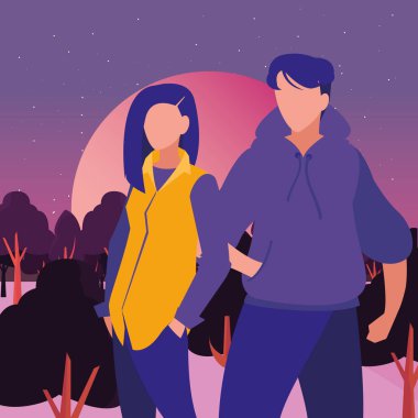 Şehirde yürüyen adamlar.