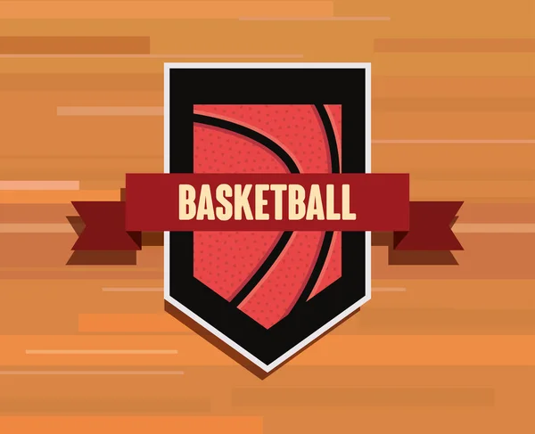 Basket-ball design sportif — Image vectorielle