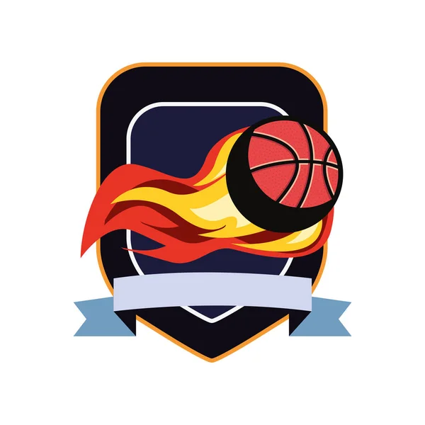 Baloncesto deporte diseño — Vector de stock