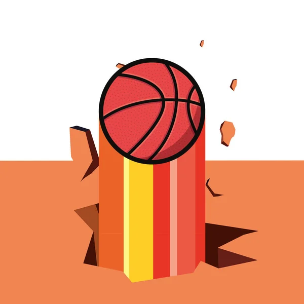 Basquete design desportivo — Vetor de Stock