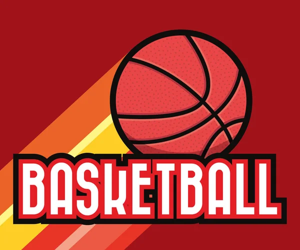 Basket-ball design sportif — Image vectorielle