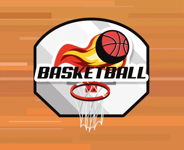 Baloncesto deporte diseño — Archivo Imágenes Vectoriales