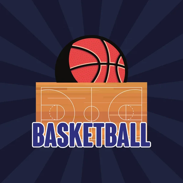 Basket-ball design sportif — Image vectorielle