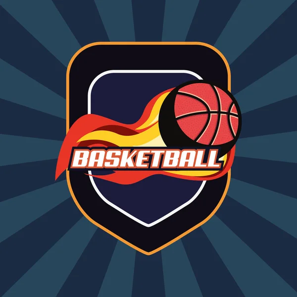 Basket-ball design sportif — Image vectorielle