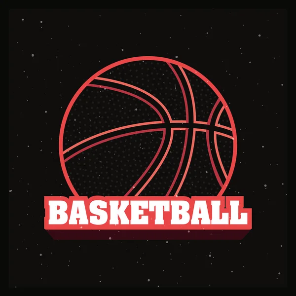 Basket-ball design sportif — Image vectorielle